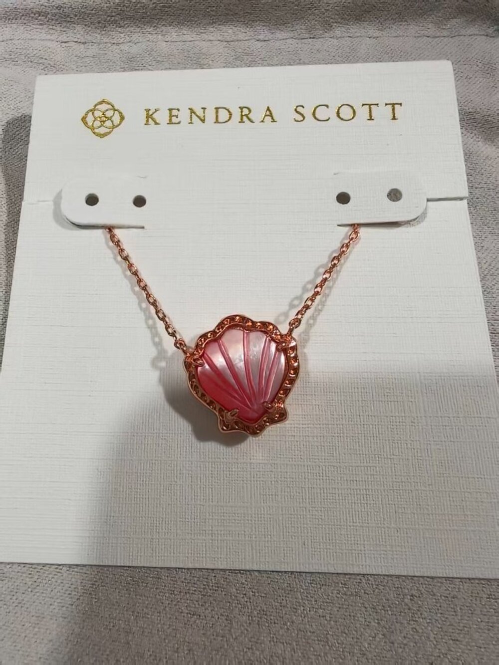 Kendra Scott Brynne Silver Short Pendant Necklace In Ivory Shell